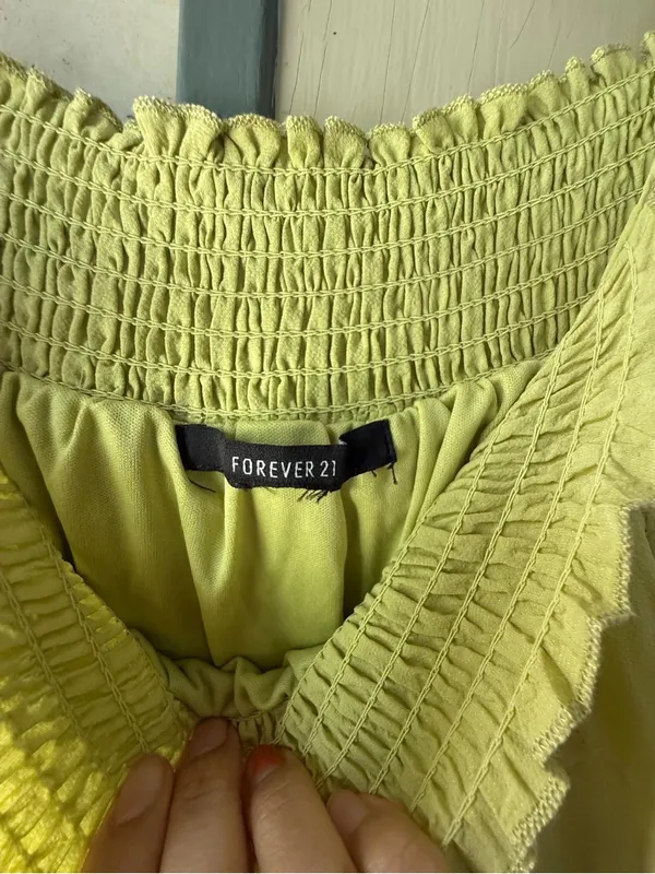 Forever 21 Lemon Yellow Tiered Mini Sundress - Image 3