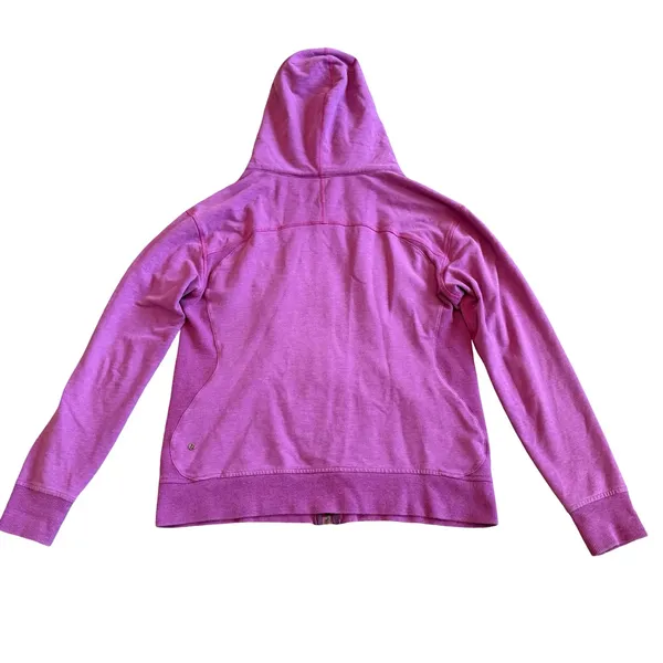 Lululemon On The Daily Zip Down Hoodie Sweater Hooded Ultra Violet Purple Sz 12 - Image 7