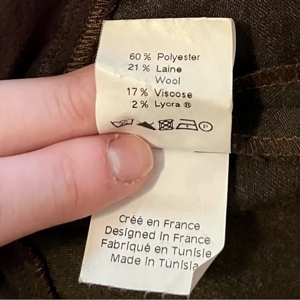 Daniel Boudon Maternity Wool Pants Brown 38 Size undefined - Image 4