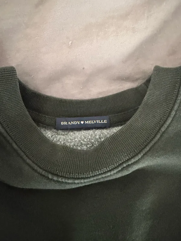 Green Brandy Melville Hoodie and Sweats - Image 2