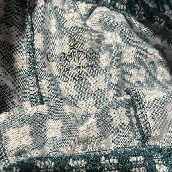 Cuddl Duds Pajama Set Womens Sz XS Apres Ski Evergreen Pockets Pants Long Slv - Image 7
