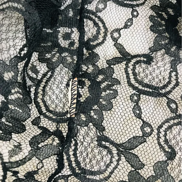 VINTAGE‎ Sheer Black Lace Tie Front Vest Top Small Goth Fairycore Grunge Y2K 90s - Image 8