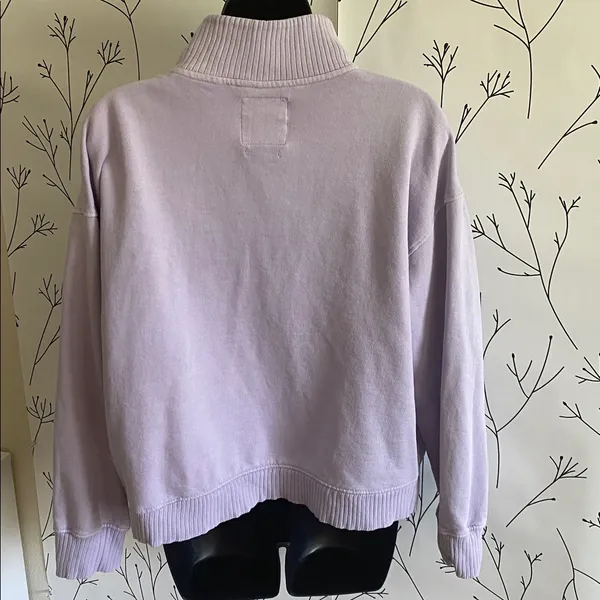 Lavender zip up sweatshirt. C & C California sun washed. - Image 2