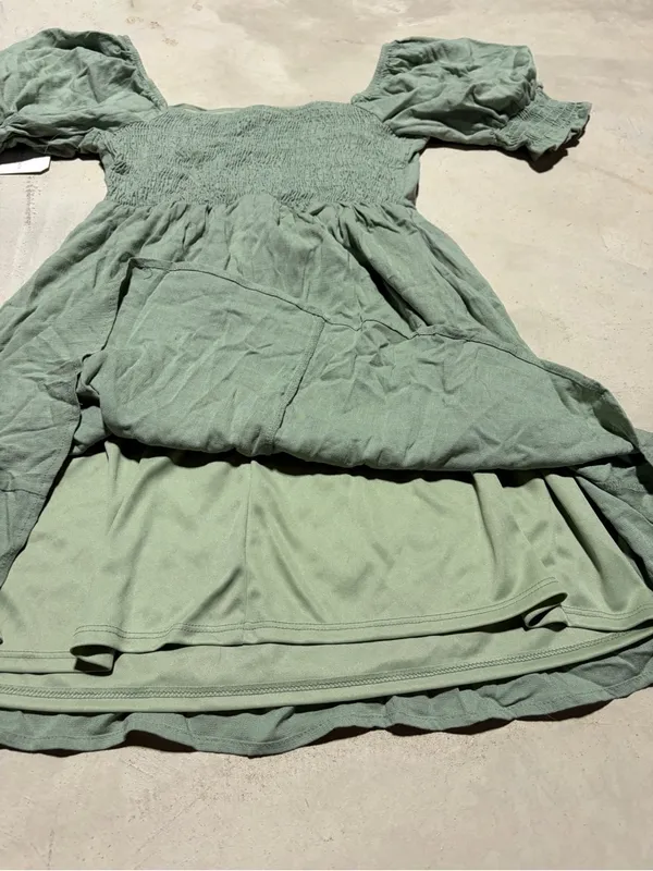 Altar’d state Puff-Sleeve Dress in Sage Green NWT MSRP$72 small - Image 11