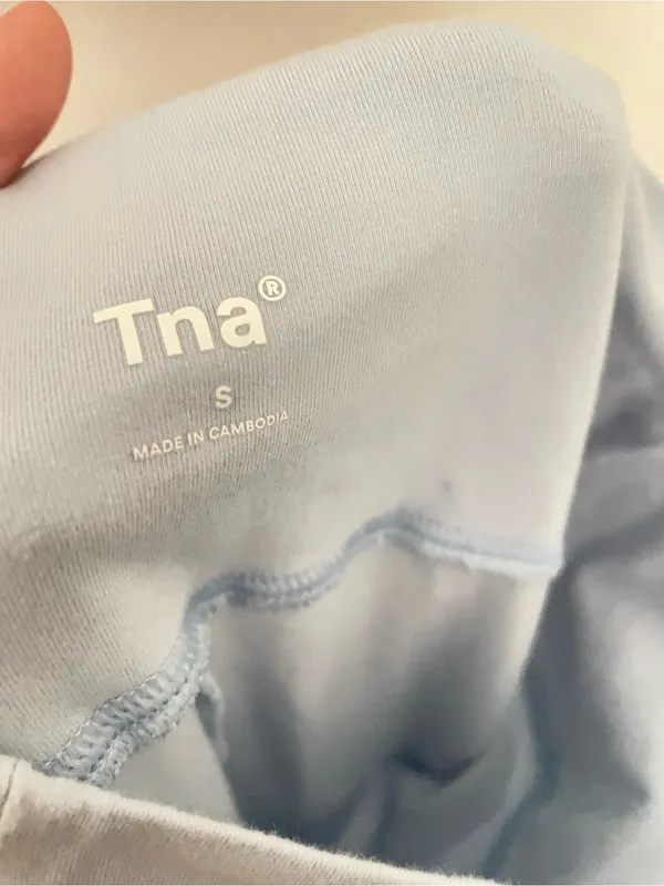 Aritzia Tna Kick Flare Leggings Light Ice Blue Size Small - Image 2