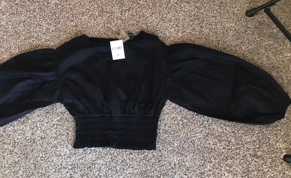 BRAND NEW* Black Smocked Top - Image 2