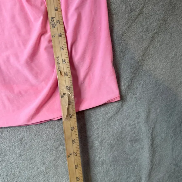 Lululemon Racerback Pleated Pink Tank Top Womens 8 Pink Curved Hem Athletic Yoga - Image 6