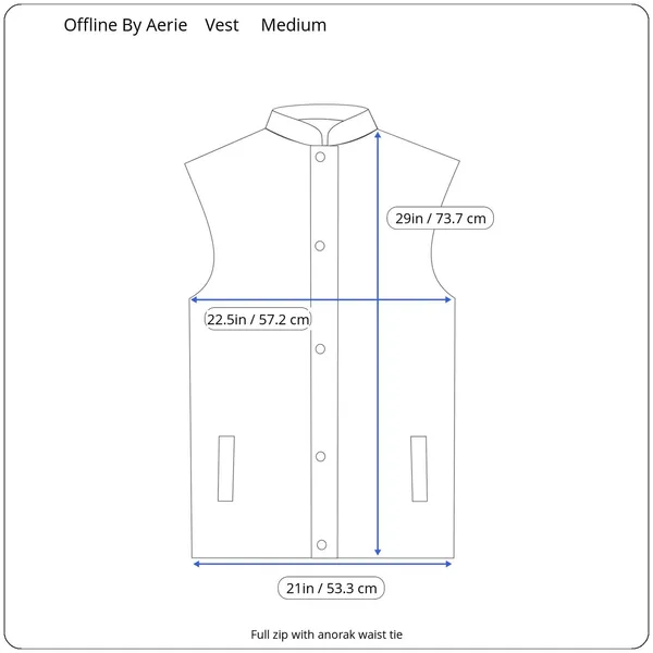 Offline by Aerie Cargo Vest Womens Medium Utility Hooded Outdoor Gorpcore Canvas - Image 9