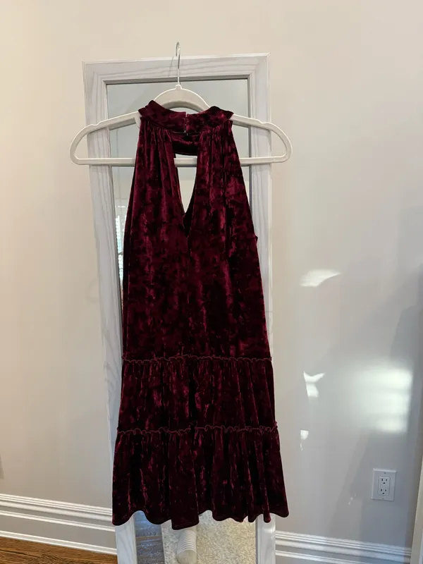 Laundry by Design Crushed red velvet mini dress - Image 3