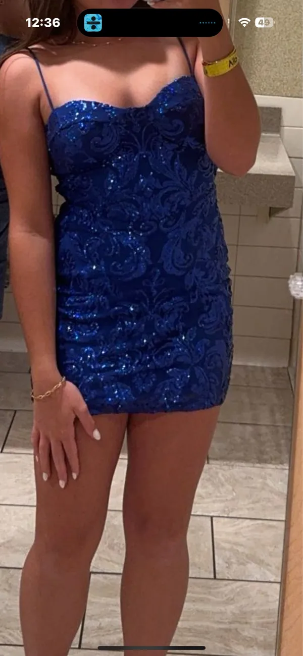 Royal Blue Hoco Dress- Size Small - Image 5