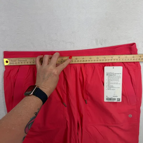Lululemon XL Dance Studio Relaxed Fit Mid Rise Cargo Pants Glaze Pink Stretch - Image 10