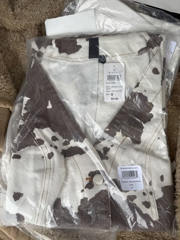 Windsor Cow Print Denim Dress Mini - Image 4