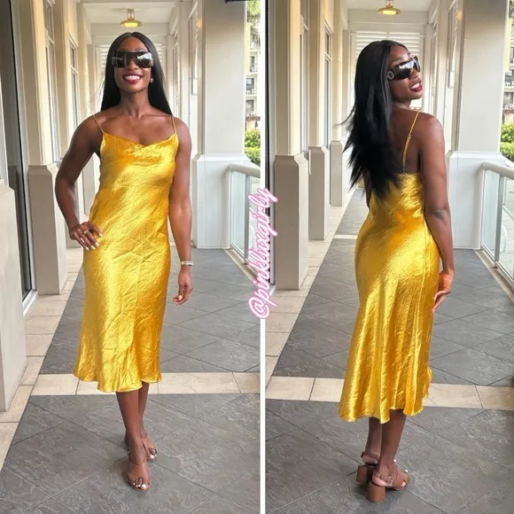 REVOLVE x RESA Berri Slip Dress In Gold‎ XS - Image 3