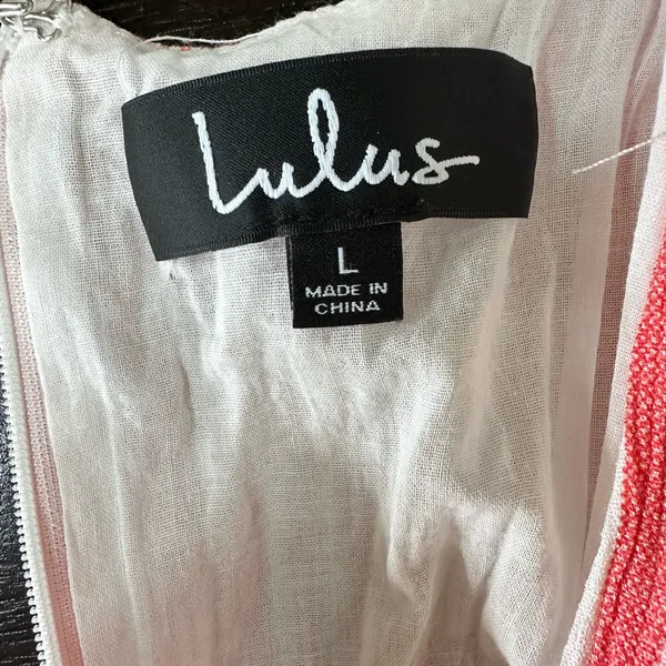 Lulus Estnelly Striped Button-Front Midi Dress L - Image 6