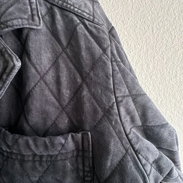 Young Fabulous and Broke Anthropologie Walker Mineral wash-black Quilted Shacket jacket - Image 9