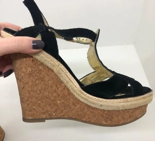 Steve Madden p lemm black platform wedges - Image 3
