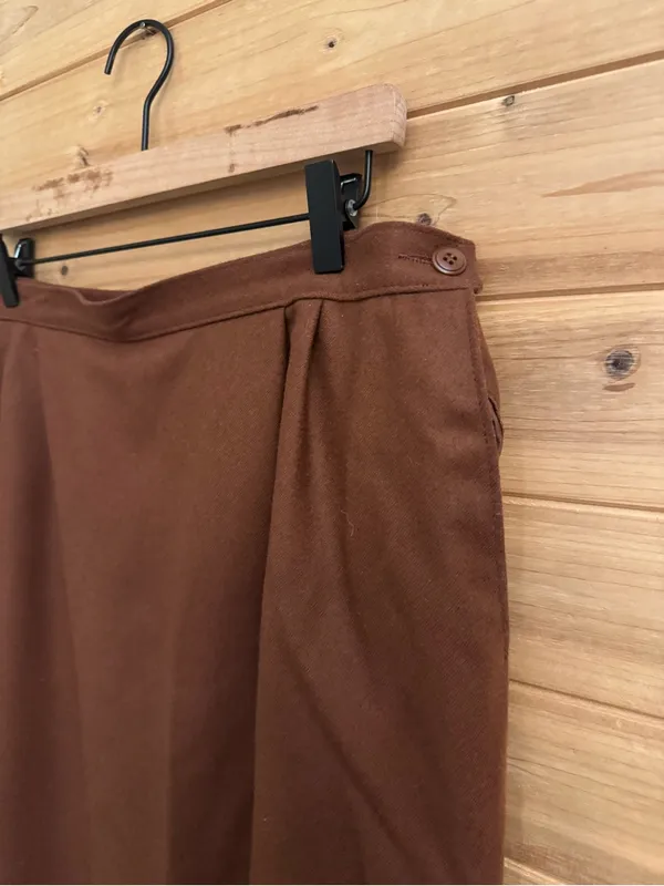 Vintage NWT Pendleton Large Wool Camel Midi Skirt Fall Cottagecore Deadstock - Image 3