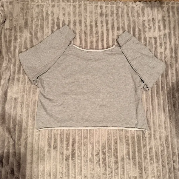 Oregon State Beavers‎ Sequin Flip Crop Sweatshirt Gray XL - Image 4