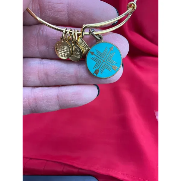 Alex and Ani Bangle Bracelet Lot 6pc‎ Nautical Lobster Fish Anchor Gold Silver - Image 9