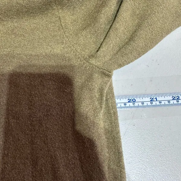 J. Crew Military‎ Green Cotton Wool Blend Sweater Size Small Oversized - Image 8