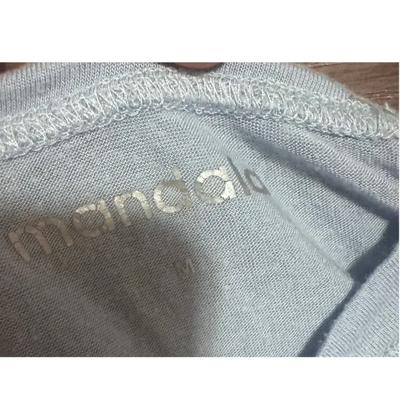 Mandala size M Women’s Light Blue Long Sleeve Relaxed Fit Soft Top - Image 2