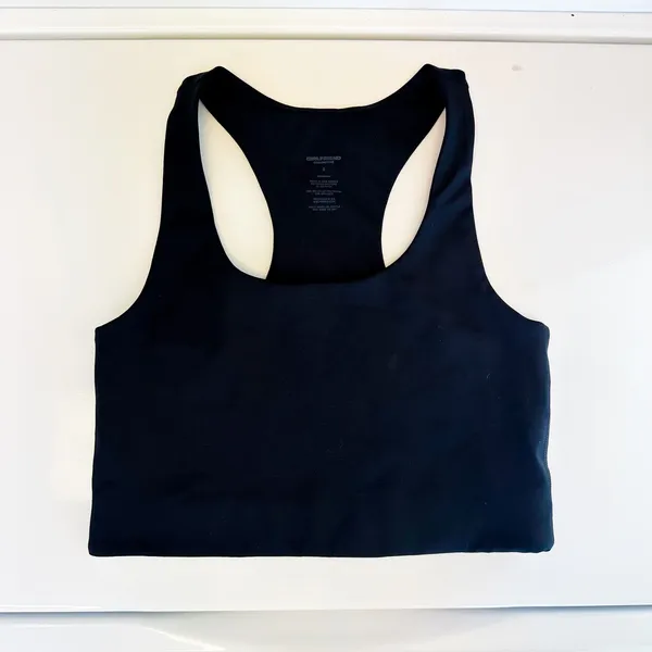 Girlfriend Collective | Paloma Racerback Active‎ Sports Bra in Black Size Small - Image 4