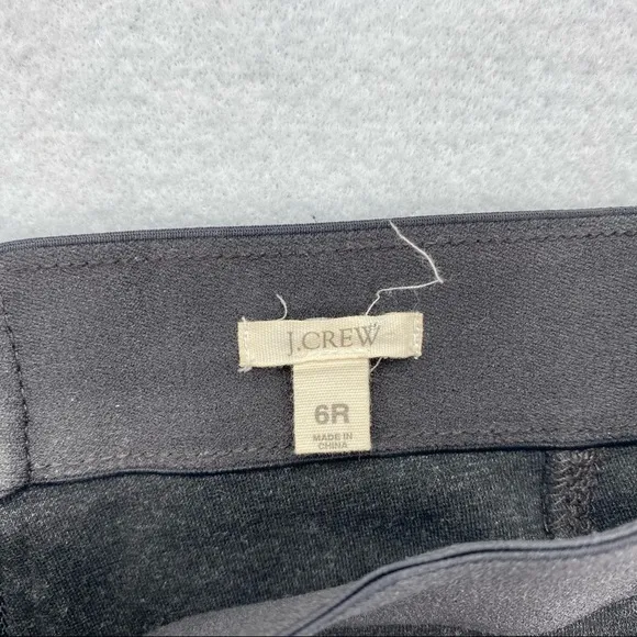 J. Crew Charcoal Stretch‎ Mid Rise Pixie Pant Seamed Skinny Exposed Zipper - Image 4