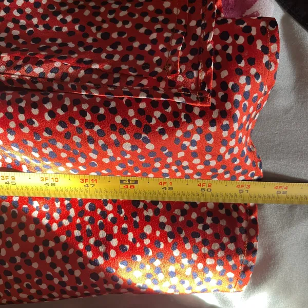 Petal‎ & Pup Women's Printed Burnt Orange Satin Cutout Midi Dress Size 4 - Image 8