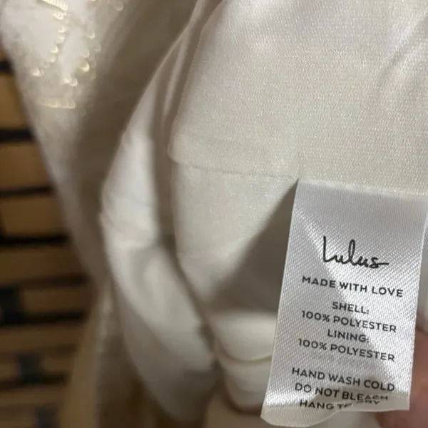 Lulus Shine for Us Cream Metallic Tropical Jacquard Mini‎ Dress Size XS - Image 8