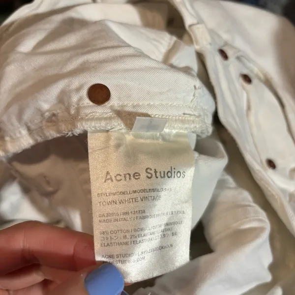 Acne Studios Town White Vintage Jeans - Image 6