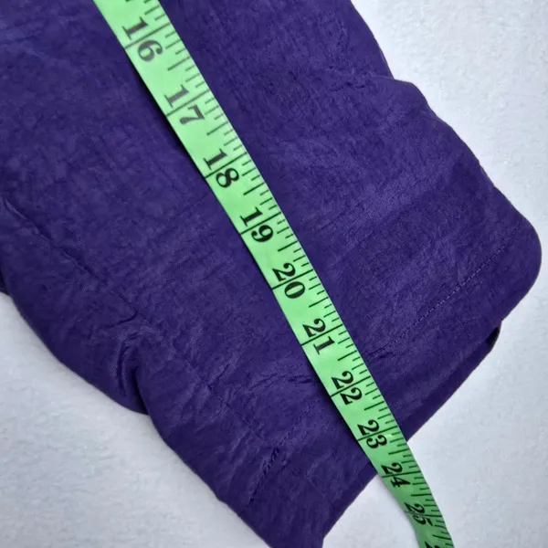 GET Purple Crinkle Nylon Hooded Windbreaker Jacket Gold Hardware 5809LNL Small‎ - Image 10