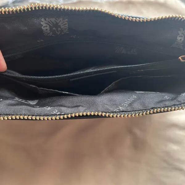 Anne Klein Purse Black Faux Leather - Image 7
