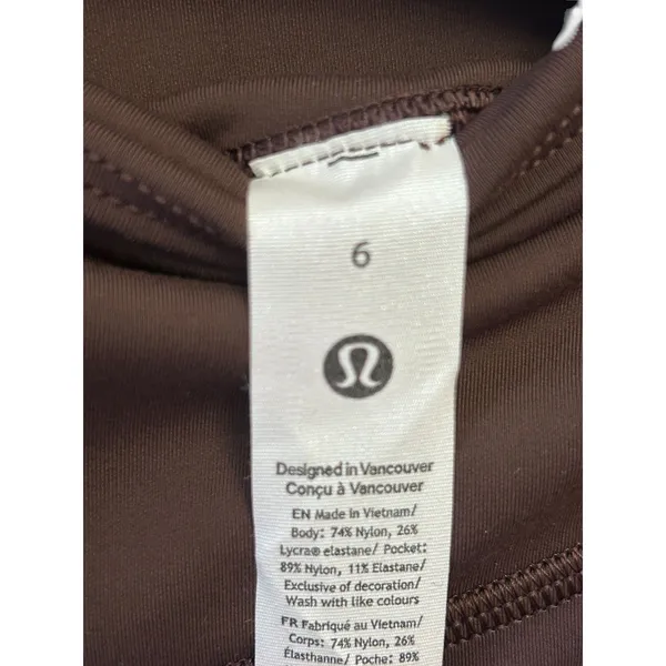 Lululemon Wunder Under SmoothCover High-Rise Tight 25" Size 6 Espresso NWT - Image 11