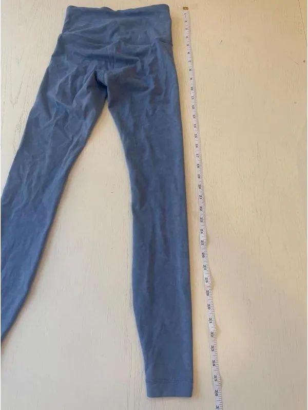 Lululemon Blue Tie Dye Crossover Waist Leggings Size 2 - Image 4