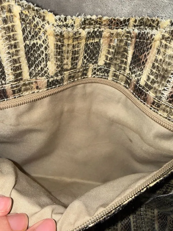 Rampage Snake Embossed Faux Leather Shoulder Tote Bag - Image 2