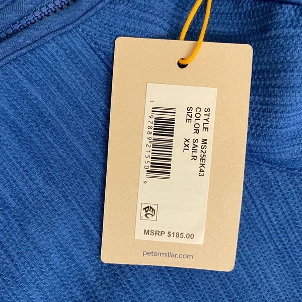 Peter Millar Vista‎ Hybrid Full Zip Golf Jacket Sailor Blue XXL NWT - Image 5