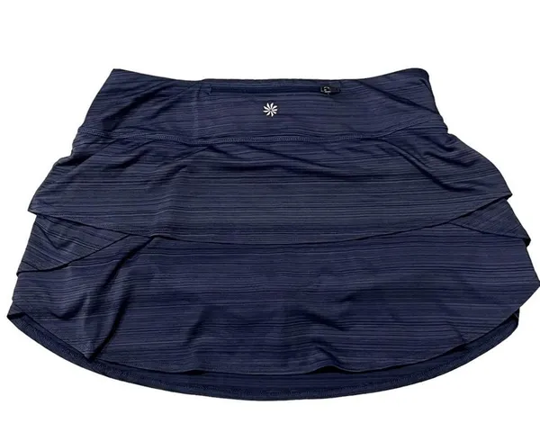 Athleta Iron Blue Stripe Swagger Skort Skirt - Image 4