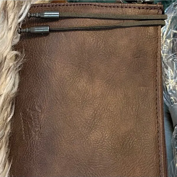 New Tony Lama Western Brown Crossbody Bag with Embellished Concho Design - Image 5