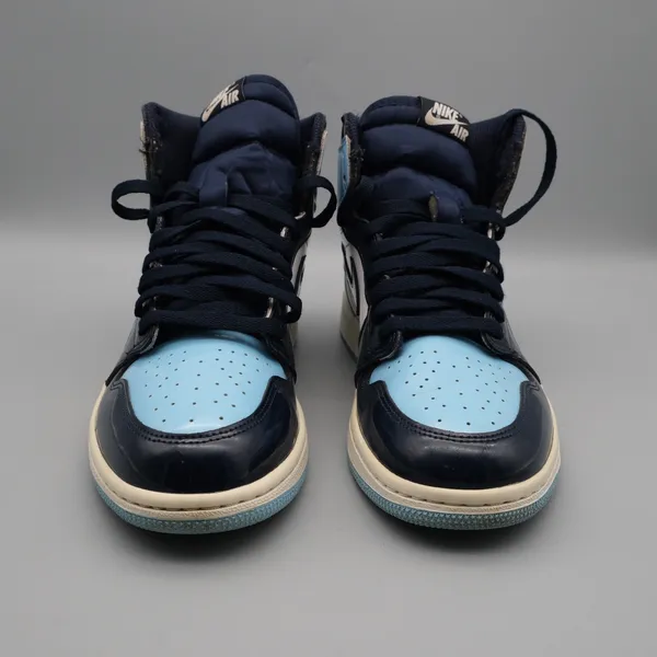 Nike Air Jordan 1 Retro High OG Blue Chill Patent Leather Womens 9 CD0461-401 - Image 2