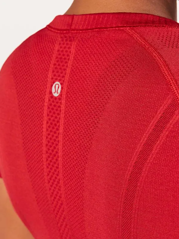 Lululemon Swiftly Tech Short Sleeve Crew Red - Image 4