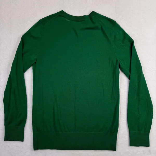 Trina Turk Womens Green‎ 100% Merino Wool Heart Graphic Pullover Sweater Small - Image 7