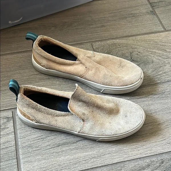 Toms Tan Suede Slip-On Flats - Image 2