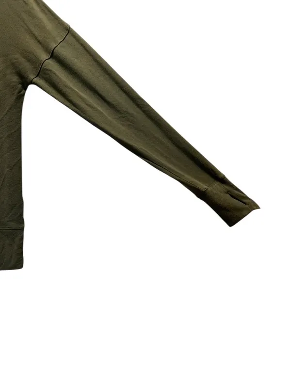 Athleta Chakra Backless Sweatshirt Olive Green Size M Yoga Gym Workout Lounge - Image 11