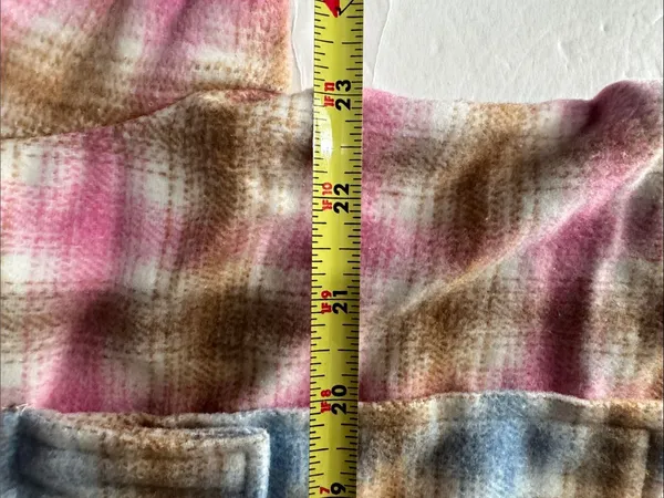 Timing Plaid Button-Down Shirt Jacket shacket flannel M oversized fall winter - Image 10
