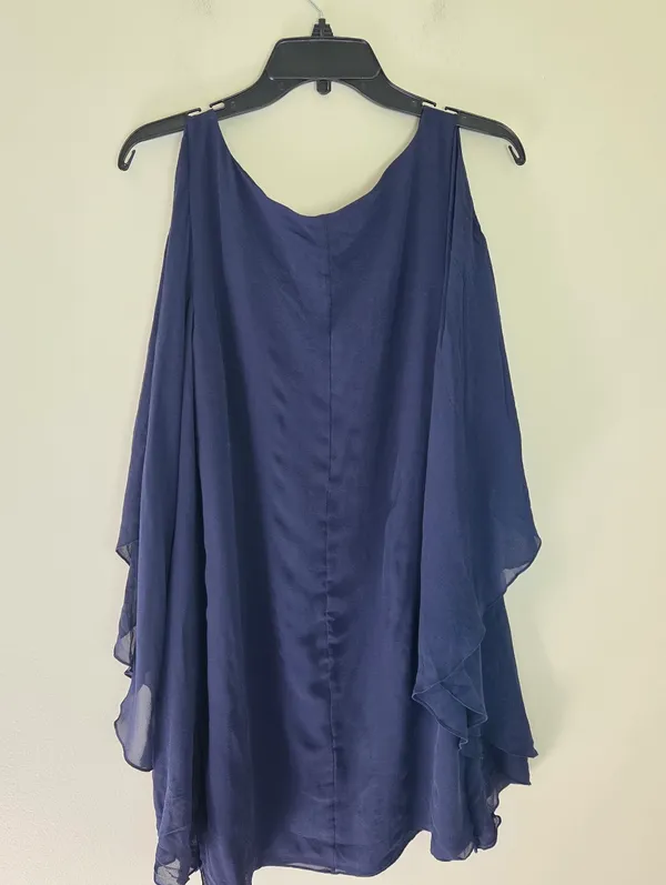 Lilly Pulitzer Marguerite Caftan Navy Silk Mini Dress - Image 5