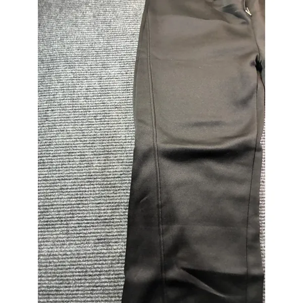 Womens Black Wide Leg Fleece Lined Sweatpants High Waist Drawstring Size Medium - Image 4
