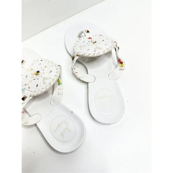 Jack Rogers Sandals Womens Size 5‎ White Georgica Jelly Slip On Flats - Image 6