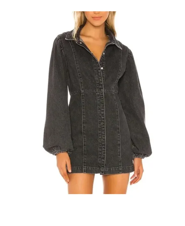 Free People Mia denim mini dress Sz L - Image 2