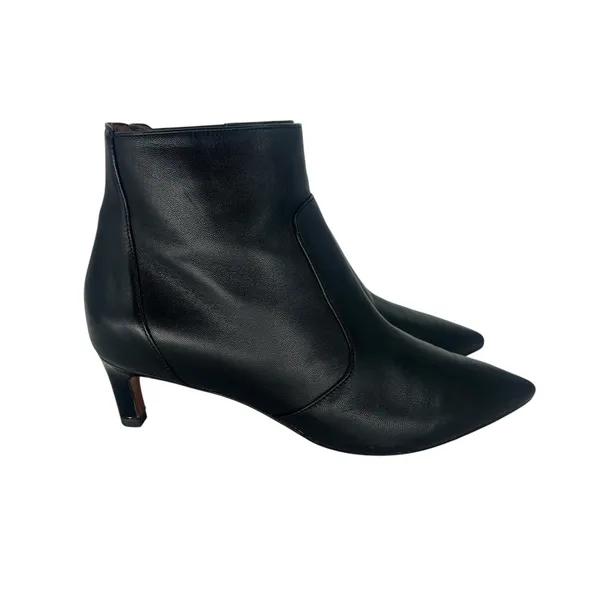 Aquatalia Black Leather Pointed Toe Ankle Boots‎ Size 7.5 - Image 4