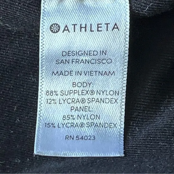 Athleta Black Leggings With Velvet Trim - Image 6
